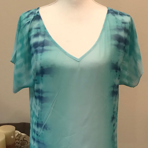 Rebellious One Sheer Tie-Dye Blouse - Picture 1 of 6